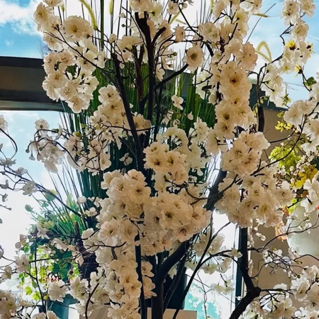 Seta Fiori Kunst bloesemboom - Kunstboom - wit - 200cm - Voor binnen - Sakura
