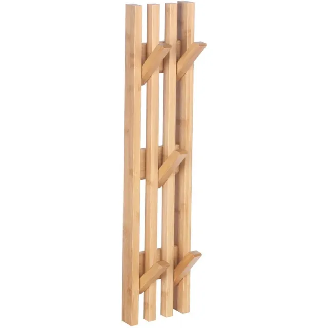 BEGRYF Wandkapstok - Bamboe - 60 cm - 5 haken Bruin