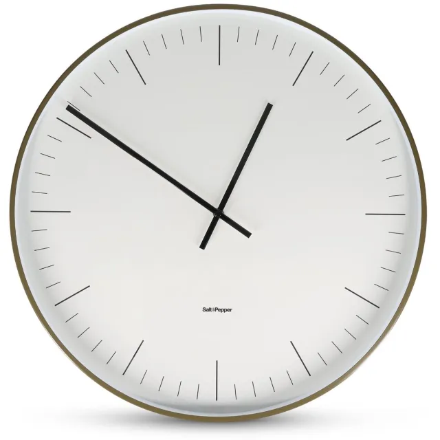 Fameilleur wandklok 51x10cm groen Pulse - metalen moderne decoratieve klok, voor woonkamer, keuken en kantoor, woondecoratie voor modern interieur, mooi als cadeau