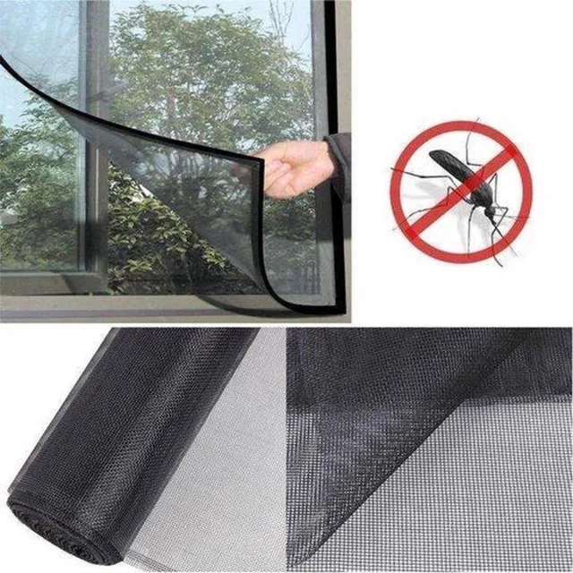 Repus Raamklamboe - Horren - Anti muggen - Zomer - Klittenband - Donker - Zwart - 130x150cm