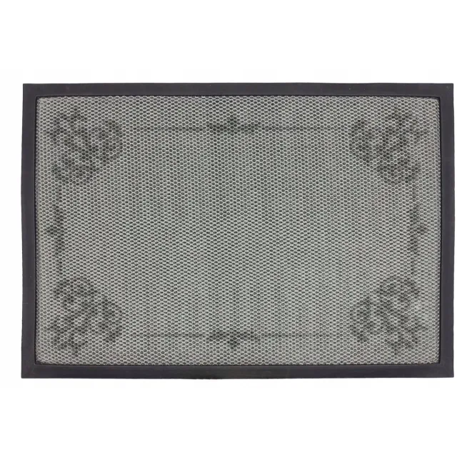 ELSIMONE CARPET 3D Woonhuis Mat met Rand - Antislip & Absorberend (60x90cm) Grijs