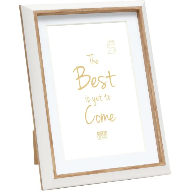 Deknudt Frames fotolijst S46WG1 P1 - wit/naturel - 10x15 / 15x20 cm