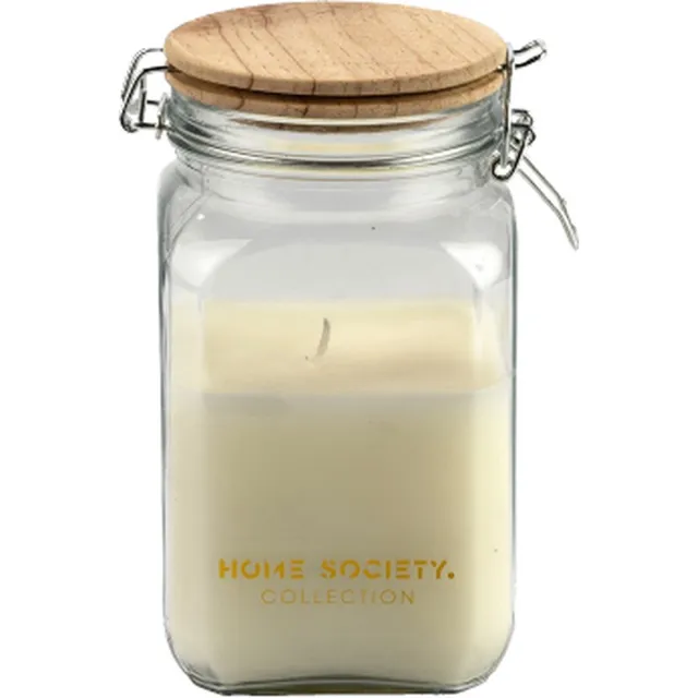 Home Society Kaars in glas 'Cosina' (Wit, maat L)