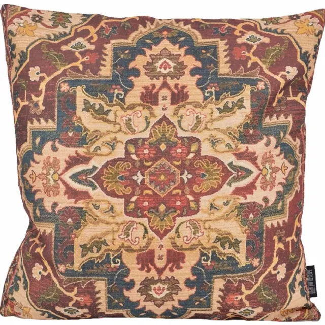 Gek op Kussens! Sierkussen Persian Print #7 | 45 x 45 cm | Katoen/Linnen Rood-Beige
