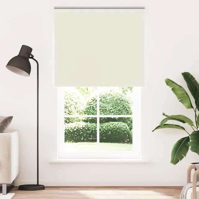 vidaXL Rolgordijn verduisterend 135x230 cm stofbreedte 131,6 cm Wit