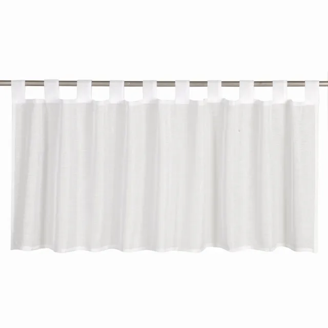 Elbersdrucke Bistro Gordijn Effecto 48x140 cm wit transparant Weiß