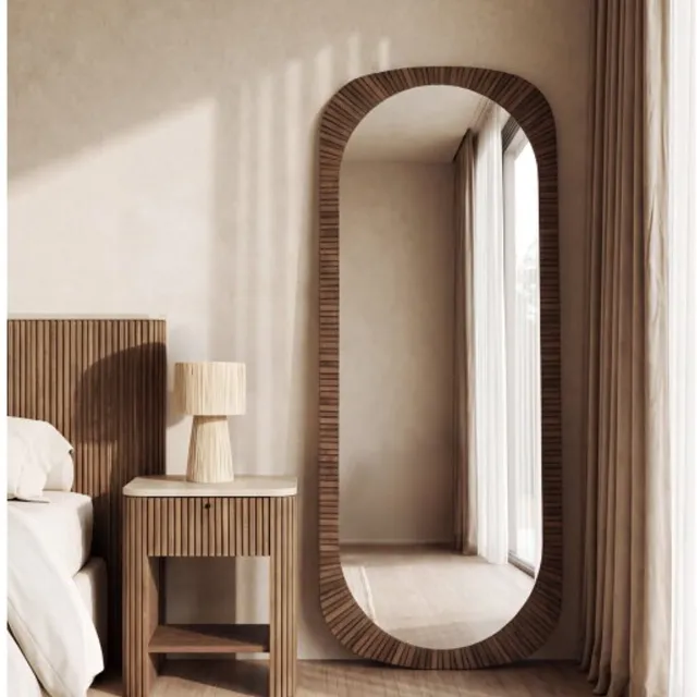 DTP Home Lagoon spiegel teakhout naturel - 85 x 4 x 180 cm