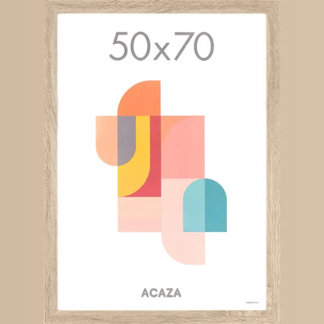 Acaza Fotolijst - Fotokader - Fotolijst 50x70cm - Fotokader 50x70 cm - MDF Hout - Lichte Eik