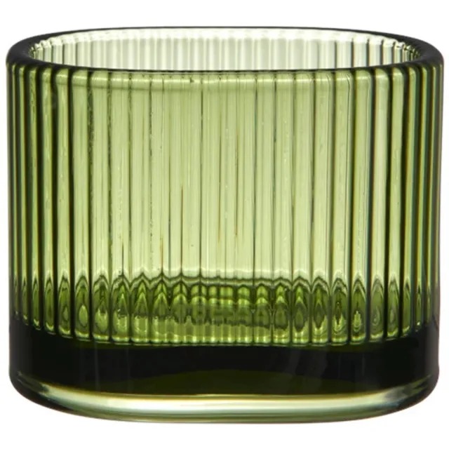 Orrefors Magica theelichthouder super elllipse H7cm D9cm groen