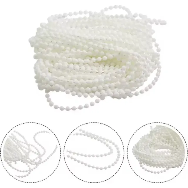 FSW-Products Rolgordijnketting 1 Meter - Rolgordijn Ketting Vervangingsketting - Gordijnketting Wit