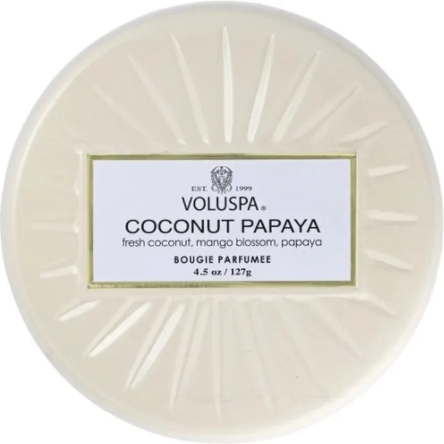 Voluspa Geurkaars Vermeil Coconut Papaya Mini Tin Candle 127gr Multi