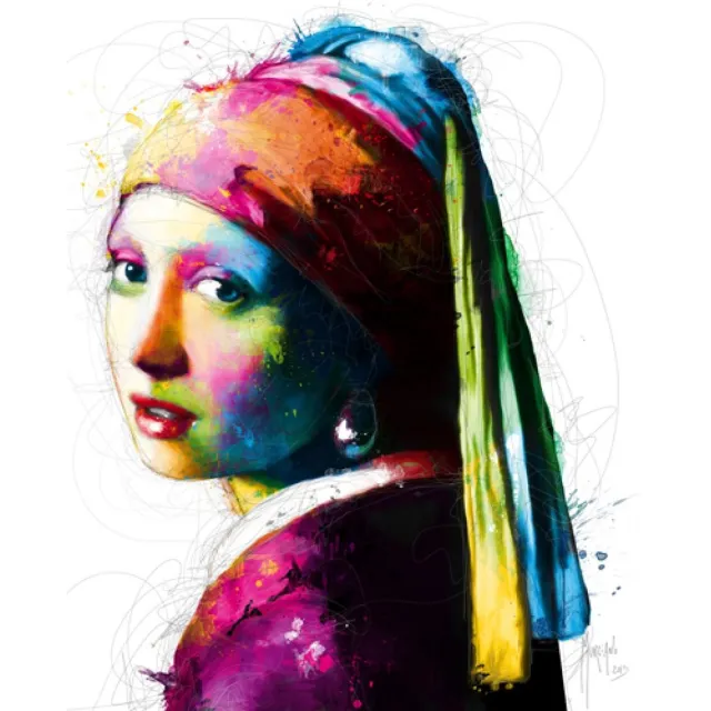 International Graphics poster op doek Patrice Murciano - Vermeer pop 40 x 40 cm diverse kleuren