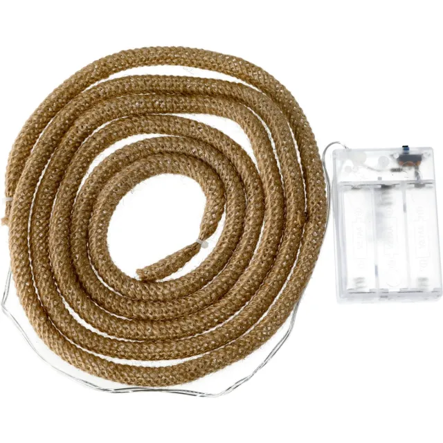 Cepewa Touwverlichting lichtsnoer - 320 cm - 20 micro leds - warm wit - op batterij