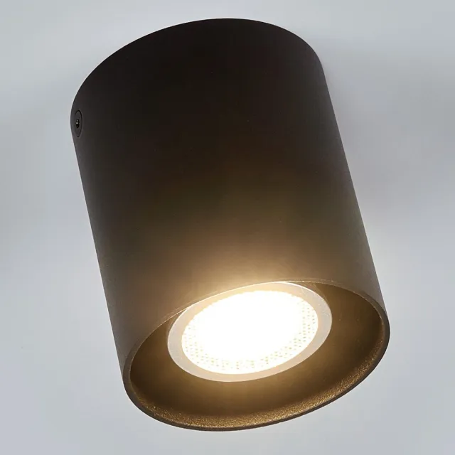 ARCCHIO plafondlamp - 1licht - Aluminium - H: 9.5 cm - GU10 - zwart