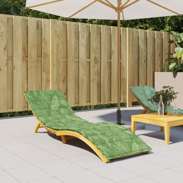vidaXL Ligbedkussen bladpatroon oxford stof groen