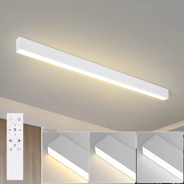 Glitzerlife Plafondlamp Led Plafondverlichting - Dimbaar CCT Geheugenfunctie Flikkervrij - 29W 2320lm - 100cm - Wit
