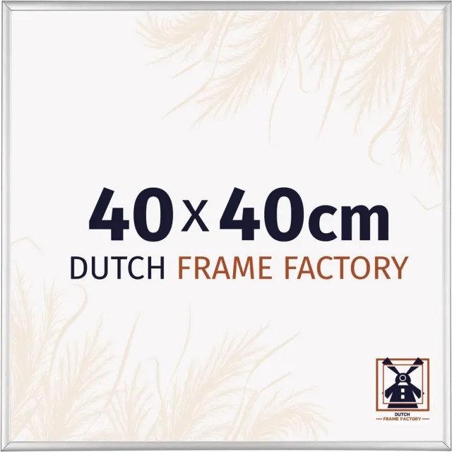 Dutch Frame Factory Fotolijst 40x40 cm - Aluminium - Zilver Hoogglans - Kampen