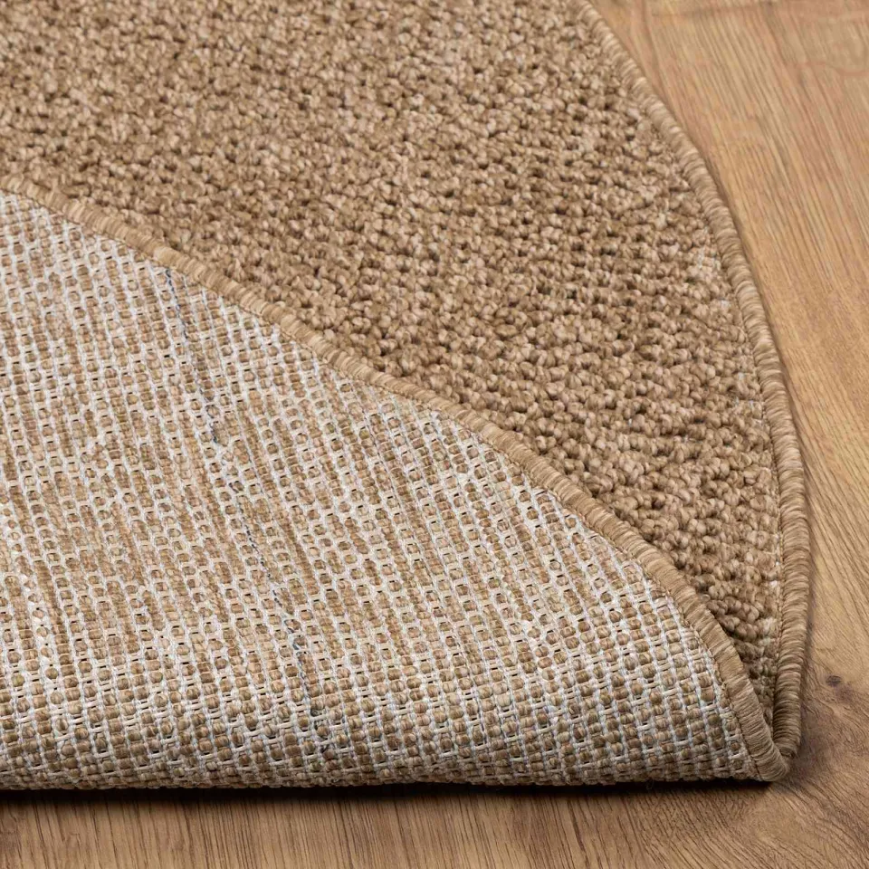 vidaXL Binnen- en buitentapijt AGIRA Naturel Ø 120 CM Polyester, foto 2