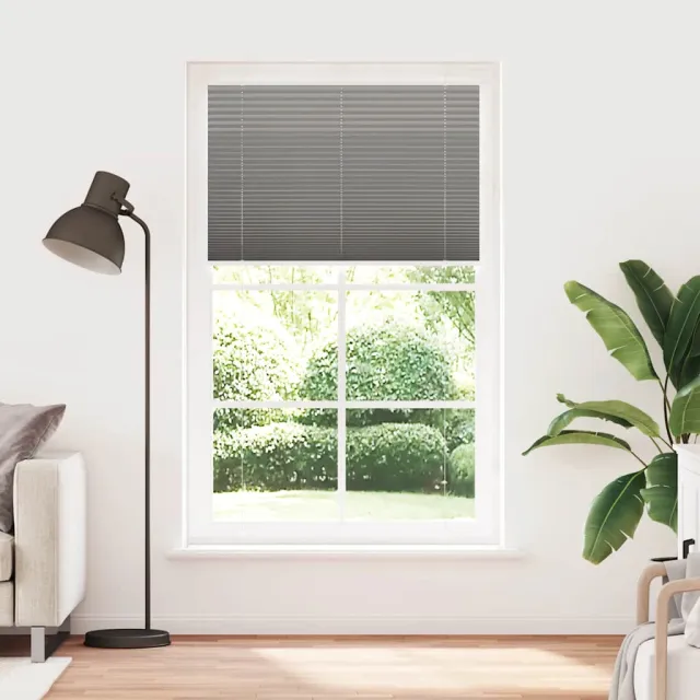 vidaXL Plissé rolgordijn 115x200 cm stofbreedte 114,4 cm antraciet Anthraciet