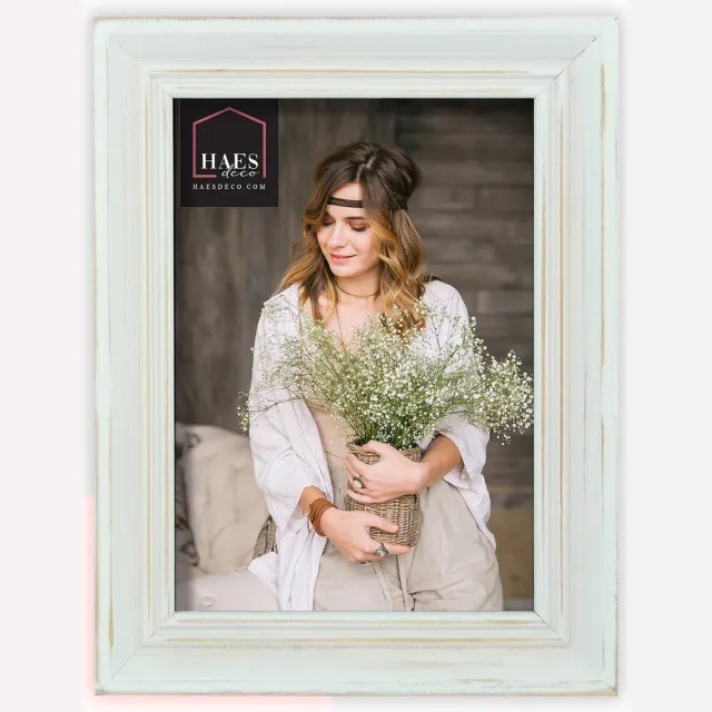 HAES deco Houten Fotolijst Nancy Vintage Wit voor 1 foto formaat 10x15 - SP10115