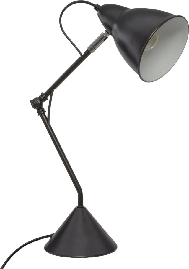 Atmosphera Tafellamp/bureaulampje Design Light Classic - zwart - metaal - H62 cm - Leeslamp