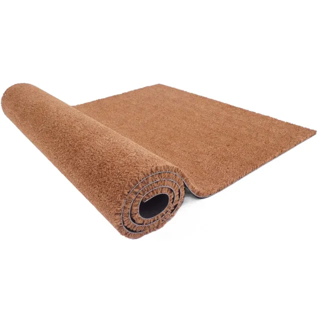Famanu Slijtvaste kokos deurmat van 145 x 100 cm, antibacterieel Zwart