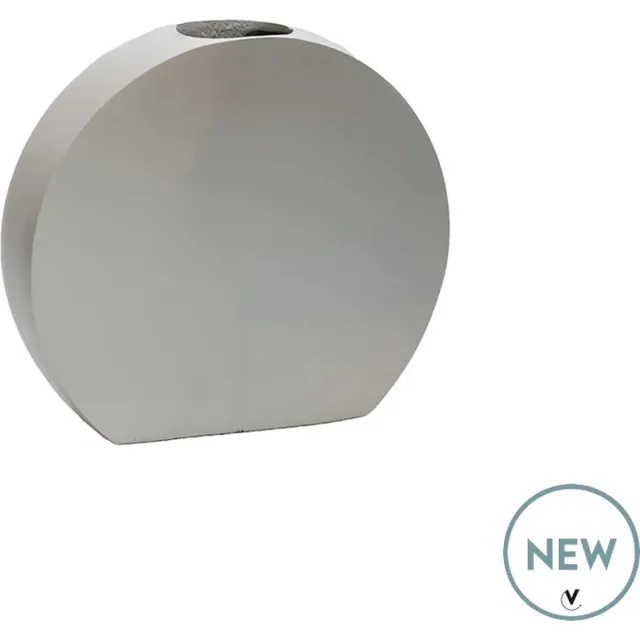 Vase The World Vaas Ovalle | Large | ivory - parelwit | Metaal | L20 x B5 x H20 cm