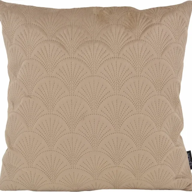 NOVÉE Velvet Shell Taupe Kussenhoes | Fluweel / Polyester | 45 x 45 cm