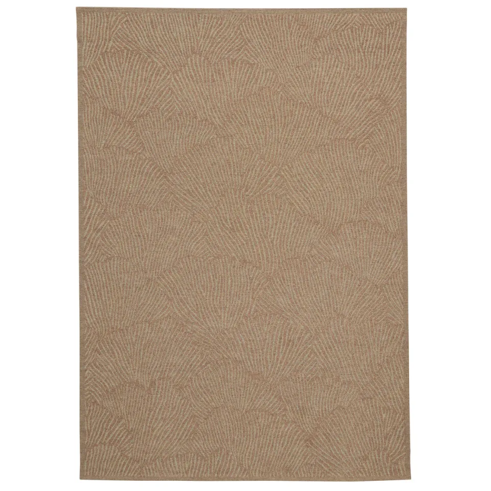 NOUS Living binnen- en buitenvloerkleed beige/terra