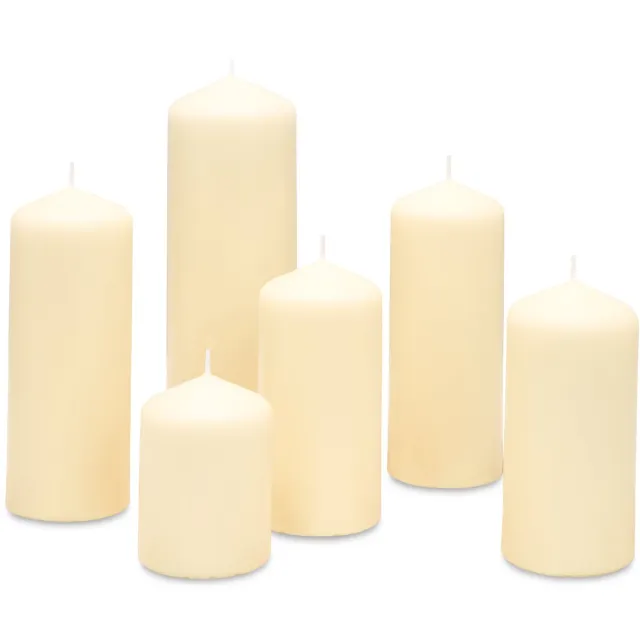 Bolsius Gladde Stompkaarsen set - Soft Pearl Ivoor wit - 6 Stuks