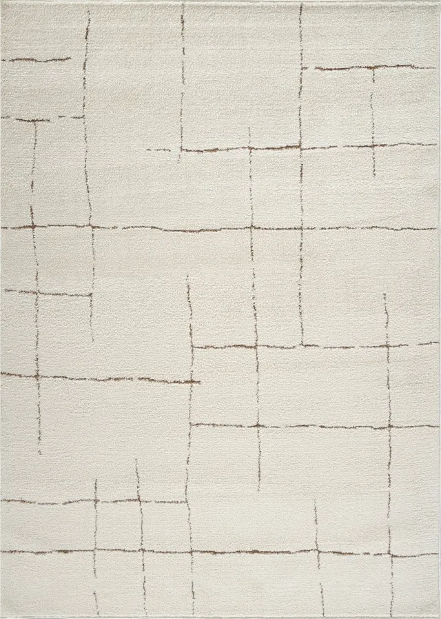 Surya Ava vloerkleed modern scandinavisch bruin ivoor