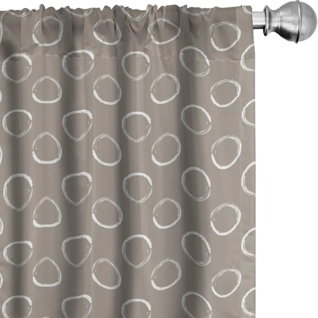 ABAKUHAUS taupe gordijnen – 2x75x245 cm – microvezel, roedezak 6,5 cm Taupe Weiß