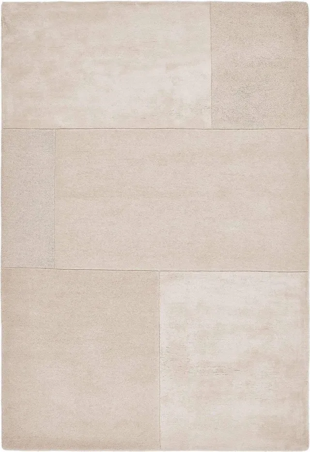 Eazy Living Easy Living - tate-tonal-textures-Rug-Ivory Vloerkleed - 160x230 - Rechthoek - Laagpolig Tapijt - Modern - Beige, Wit