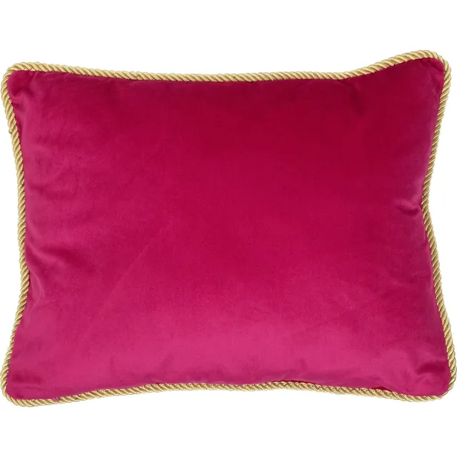 Mars & More Kussen fluweel goud fuchsia - sierkussen - met rits Roze