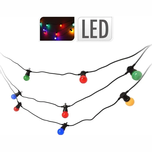 Party Lighting Feestverlichting 10 gekleurde LED-lampen - 8 lichtfuncties