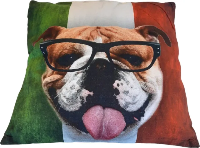 Furnilux Sierkussens - 45x45 cm - Set van 2 - Bull Design Zwart|Groen|Wit|Rood
