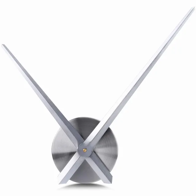 longziming DIY Wandklok Grootformaat – Moderne Quartz Klok met Stille Uurwerk en Metalen Wijzers – Creatieve Muurdecoratie & Geschenk zilver