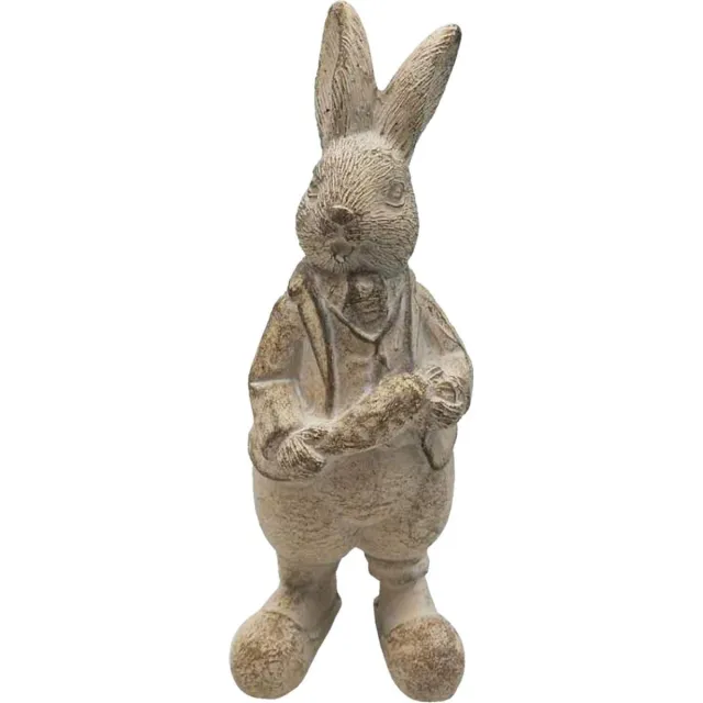 Clayre & Eef Beeld Konijn 13 cm Wit Kunststof