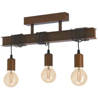 Eglo Plafondlamp Townshend 4 Antiek Bruin 3xe27 60w