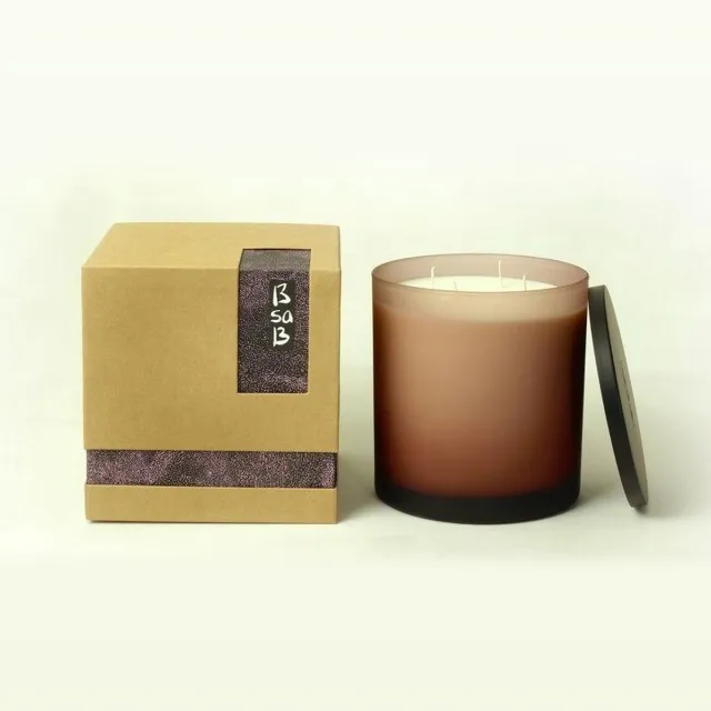 BsaB FT 501486 Candle Large Frosted Glass Mua Bruin