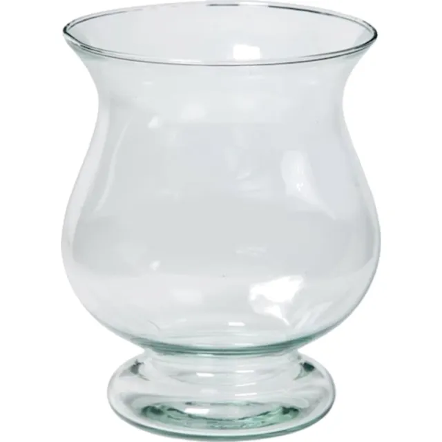 Floran Bloemenvaas Bora - kelk model - transparant eco glas - D17 x H20 cm