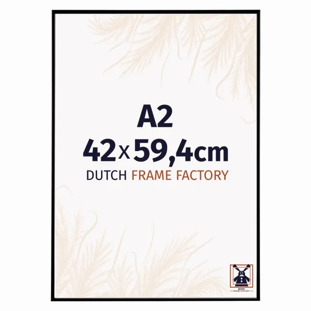 Dutch Frame Factory Fotolijst A2 42x59,4 cm - Kunststof - Zwart Mat - Easy