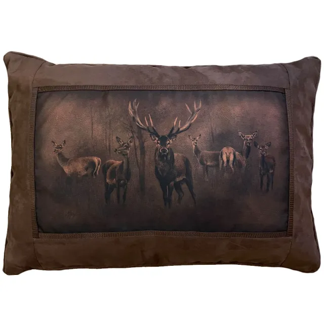 Nature Galerie Kussen wild suede look groot Donkerbruin