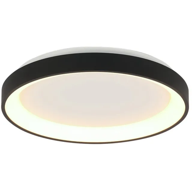 Steinhauer Plafondlamp Ringlede 3690ZW Dimbaar Zwart Rond 28 cm Kunststof/metaal Steinhauer Wit / Zwart