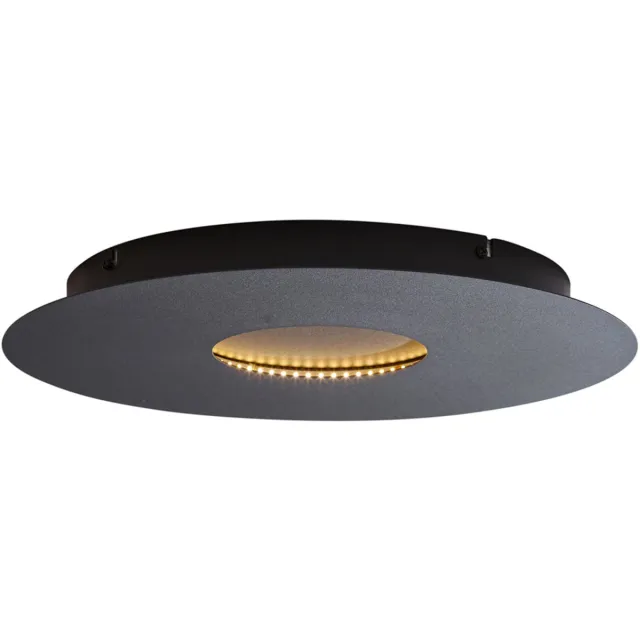 QAZQA morning - Moderne LED Plafondlamp - 1 lichts - Ø 40 cm - Zwart - Woonkamer | Slaapkamer | Keuken Zwart LED