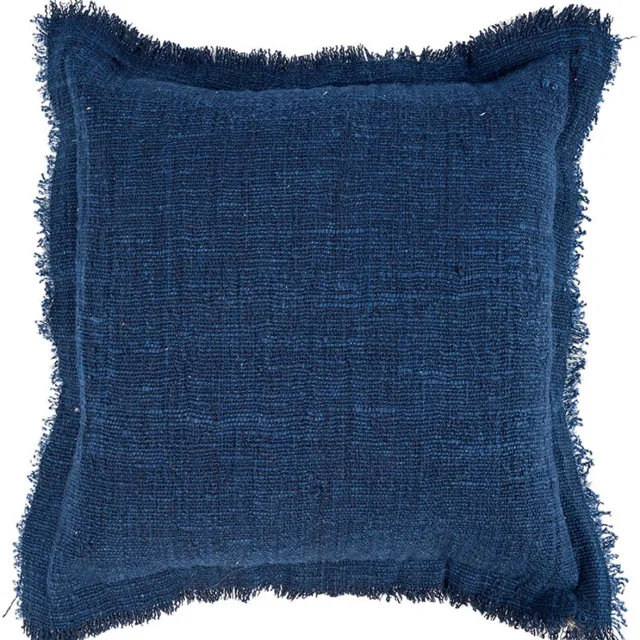 Bazar Bizar Antwerp The Azure Fringe Cushion Cover - Indian Blue