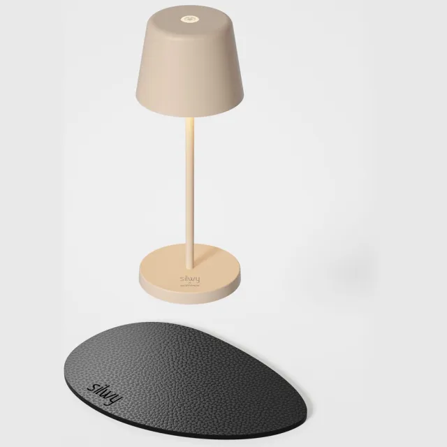 Silwy x Sompex | Tafellamp MONACO | Zand | oplaadbare tafellamp | Magnetisch | Ideaal voor camping of boot