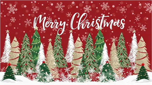 Danky Deurmat Kerst 40 x 60 cm - Rood Kerstboom Design met Antislip Onderkant - Kerstmis Voordeurmat voor de Hal