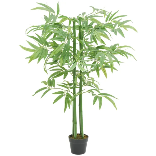 vidaXL Kunstplant bamboe 384 bladeren 120 cm groen