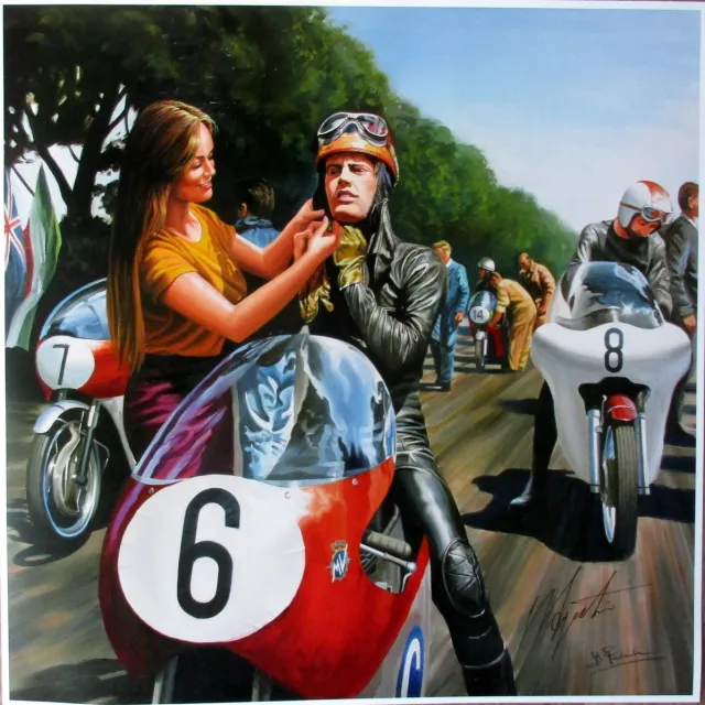 Benjamin Freudenthal MV Agusta #6 Giacomo Agostini Tourist Trophy 1965 - Limited 150 Pcs - MV Agusta rood